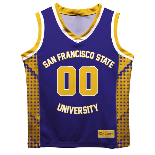 San Francisco State Gators SFSU Vive La Fete Game Day Purple Boys Fashion Basketball Top