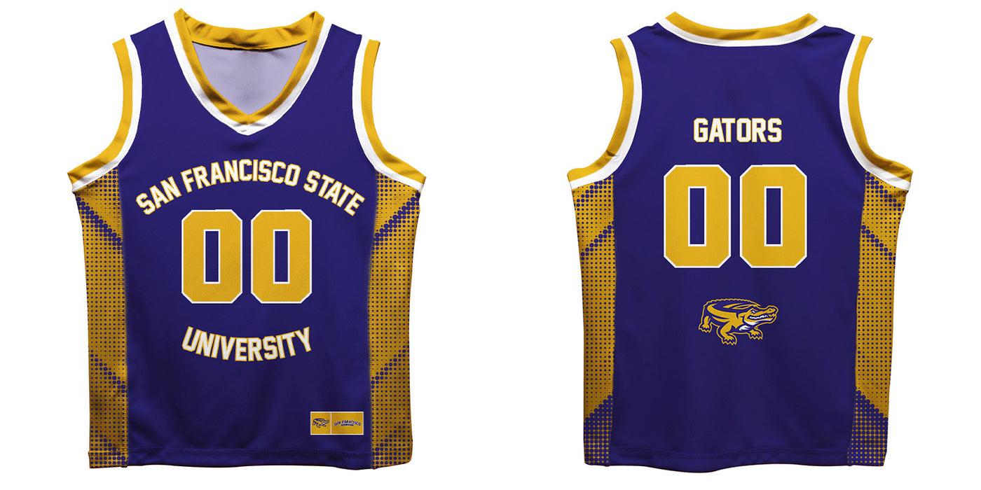 San Francisco State Gators SFSU Vive La Fete Game Day Purple Boys Fashion Basketball Top - Vive La Fête - Online Apparel Store