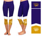 SFSU Gators Vive La Fete Game Day Collegiate Ankle Color Block Women Purple Gold Capri Leggings - Vive La Fête - Online Apparel Store