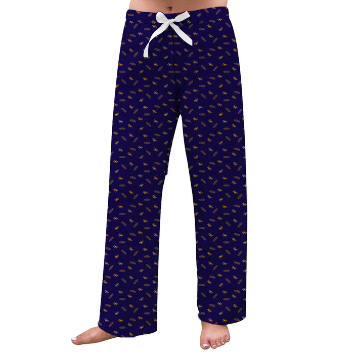 San Francisco State Gators SFSU Vive La Fete Game Day All Over Logo Women Purple Lounge Pants