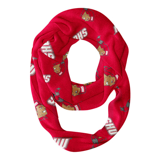 SHU Sacred Heart Pioneers Vive La Fete Repeat Logo Game Day Collegiate Women Light Weight Ultra Soft Infinity Scarf