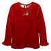 SHU Sacred Heart Pioneers Embroidered Red Knit Long Sleeve Girls Blouse