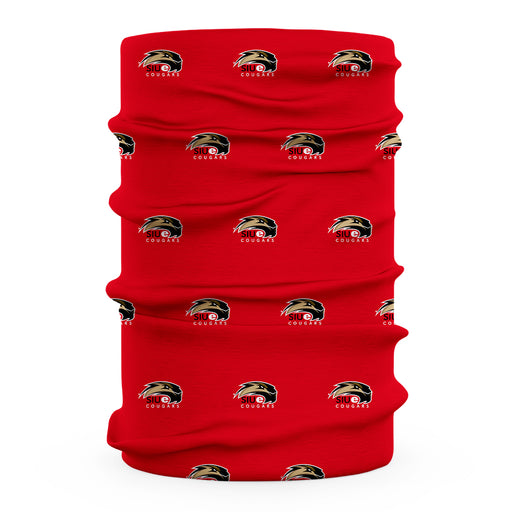 SIUE Cougars Vive La Fete All Over Logo Game Day  Collegiate Face Cover Soft 4-Way Stretch Two Ply Neck Gaiter - Vive La Fête - Online Apparel Store