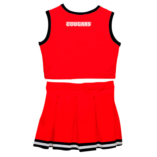 Southern Illinois University Cougars SIUE Vive La Fete Game Day Red Sleeveless Cheerleader Set - Vive La Fête - Online Apparel Store