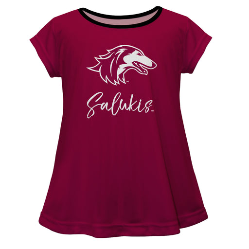 SIU Salukis Vive La Fete Girls Game Day Short Sleeve Maroon Top with School Logo and Name - Vive La Fête - Online Apparel Store