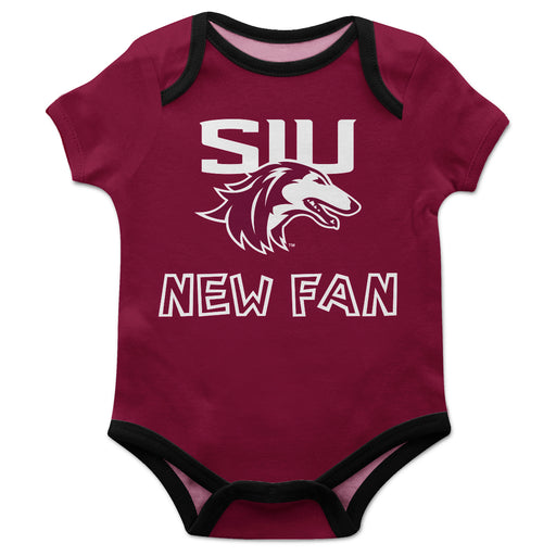 Southern Illinois Salukis SIU Vive La Fete Infant Game Day Maroon Short Sleeve Onesie New Fan Logo and Mascot Bodysuit - Vive La Fête - Online Apparel Store