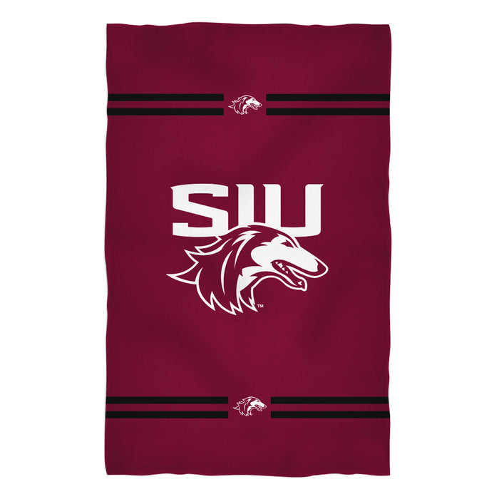 Southern Illinois Salukis SIU Vive La Fete Game Day Absorvent Premium Maroon Beach Bath Towel 51 x 32" Logo and Stripes" - Vive La Fête - Online Apparel Store