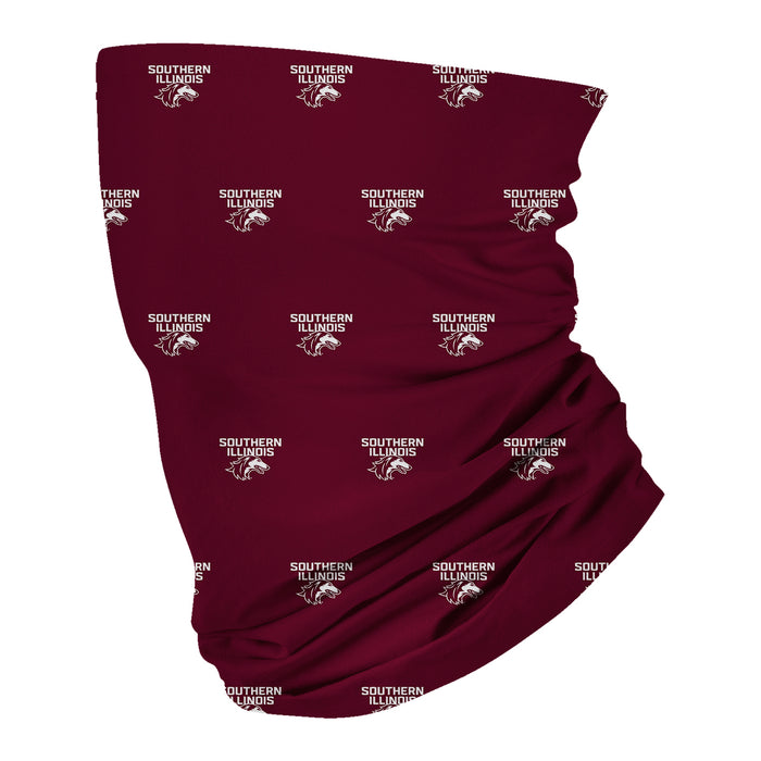 SIU Salukis Vive La Fete All Over Logo Game Day  Collegiate Face Cover Soft 4-Way Stretch Two Ply Neck Gaiter - Vive La Fête - Online Apparel Store