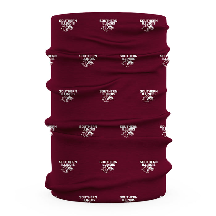 SIU Salukis Vive La Fete All Over Logo Game Day  Collegiate Face Cover Soft 4-Way Stretch Two Ply Neck Gaiter - Vive La Fête - Online Apparel Store