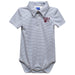 Southern Illinois Salukis SIU Embroidered Gray Stripe Knit Boys Polo Bodysuit