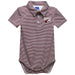 Southern Illinois Salukis SIU Embroidered Maroon Stripe Knit Boys Polo Bodysuit