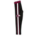 Southern Illinois Salukis SIU Vive La Fete Girls Game Day Black with Maroon Stripes Leggings Tights