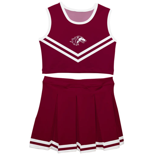 Southern Illinois Salukis SIU Vive La Fete Game Day Maroon Sleeveless Cheerleader Set