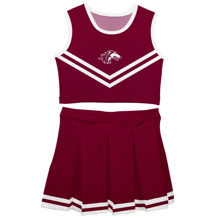 Southern Illinois Salukis SIU Vive La Fete Game Day Maroon Sleeveless Cheerleader Set