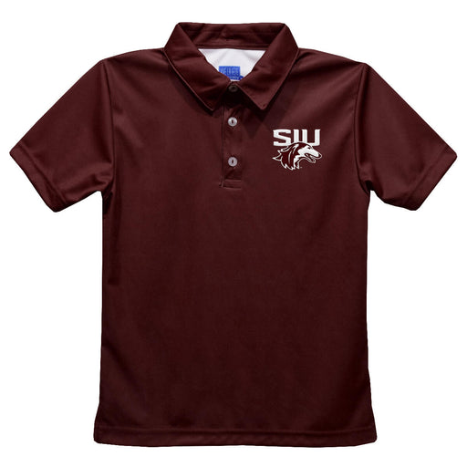 Southern Illinois Salukis SIU Embroidered Maroon Short Sleeve Polo Box Shirt