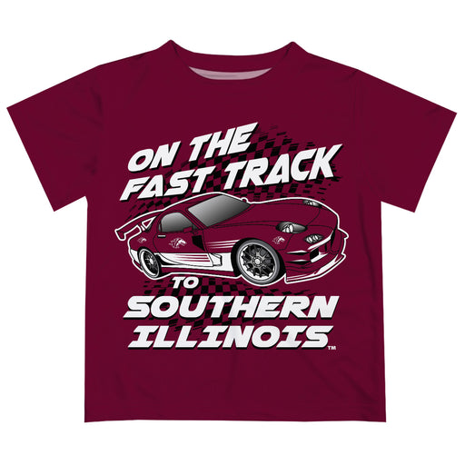 Southern Illinois Salukis SIU Vive La Fete Fast Track Boys Game Day Maroon Short Sleeve Tee