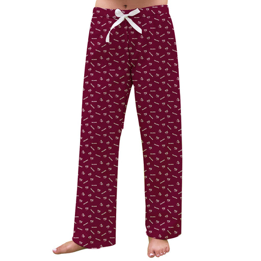 Southern Illinois Salukis SIU Vive La Fete Game Day All Over Logo Women Maroon Lounge Pants