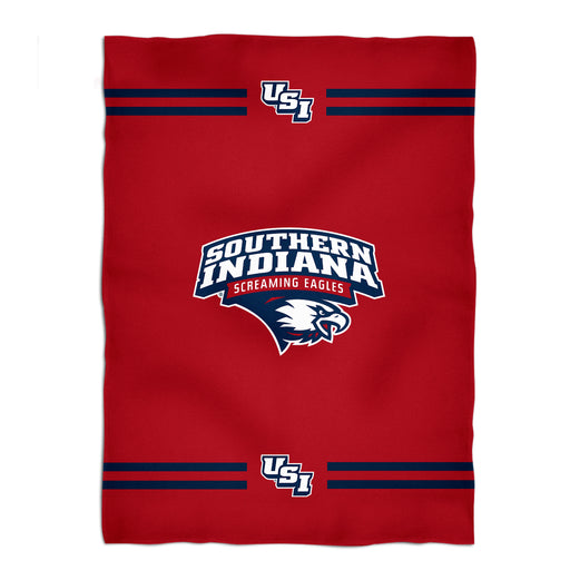Southern Indiana Screaming Eagles Vive La Fete Game Day Soft Premium Fleece REd Throw Blanket 40" x 58” Logo and Stripes - Vive La Fête - Online Apparel Store