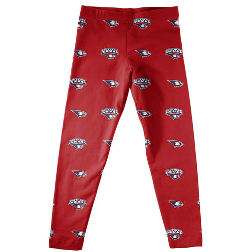 Southern Indiana Screaming Eagles Girls Game Day All Over Logo Elastic Waist Classic Play Red Leggings Tights - Vive La Fête - Online Apparel Store