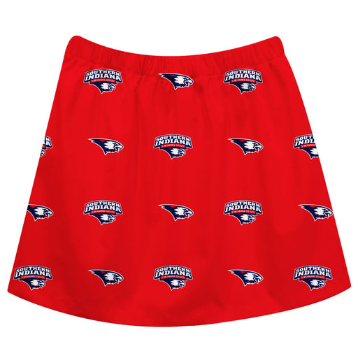 Southern Indiana Screaming Eagles USI Skirt Red All Over Logo - Vive La Fête - Online Apparel Store