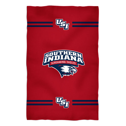 Southern Indiana Screaming Eagles Game Day Absorvent Premium Red Beach Bath Towel 51 x 32" Logo and Stripes" - Vive La Fête - Online Apparel Store
