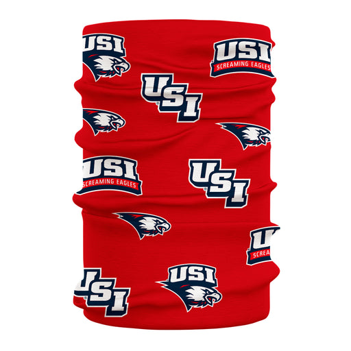Southern Indiana Screaming Eagles USI Neck Gaiter Red All Over Logo - Vive La Fête - Online Apparel Store