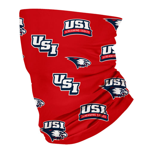 Southern Indiana Screaming Eagles USI Neck Gaiter Red All Over Logo - Vive La Fête - Online Apparel Store