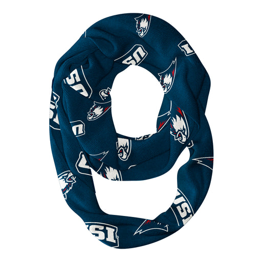 Southern Indiana Screaming Eagles Vive La Fete Repeat Logo  Collegiate Women Light Weight Ultra Soft Infinity Scarf