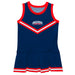 Southern Indiana Screaming Eagles USI Vive La Fete Game Day Blue Sleeveless Cheerleader Dress