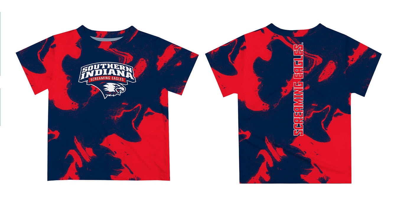 Southern Indiana Screaming Eagles USI Vive La Fete Marble Boys Game Day Blue Short Sleeve Tee - Vive La Fête - Online Apparel Store