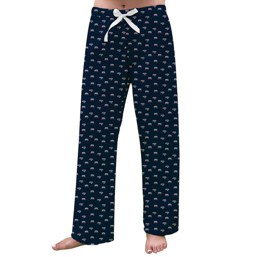 Southern Indiana Screaming Eagles USI Vive La Fete Game Day All Over Logo Women Blue Lounge Pants