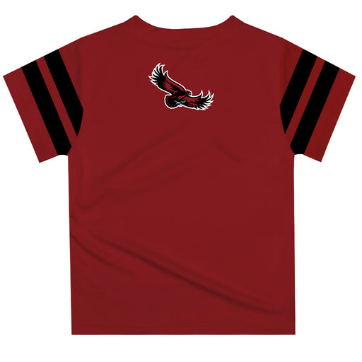 St. Josephs Hawks Vive La Fete Boys Game Day Red Short Sleeve Tee with Stripes on Sleeves - Vive La Fête - Online Apparel Store