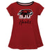 St. Josephs Hawks Vive La Fete Girls Game Day Short Sleeve Red Top with School Logo and Name - Vive La Fête - Online Apparel Store