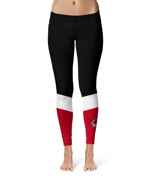 SJU HawksVive la Fete Game Day Collegiate Ankle Color Block Women Black Red Yoga Leggings - Vive La Fête - Online Apparel Store