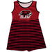 St. Josephs Hawks Vive La Fete Girls Game Day Sleeveless Tank Dress Solid Red Logo Stripes on Skirt - Vive La Fête - Online Apparel Store