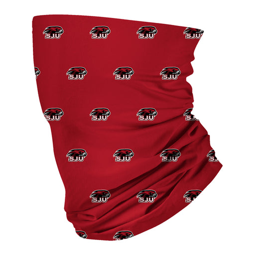 SJU Hawks Vive La Fete All Over Logo Game Day Collegiate Face Cover Soft 4-Way Stretch Two Ply Neck Gaiter - Vive La Fête - Online Apparel Store