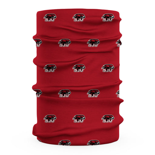 SJU Hawks Vive La Fete All Over Logo Game Day Collegiate Face Cover Soft 4-Way Stretch Two Ply Neck Gaiter - Vive La Fête - Online Apparel Store