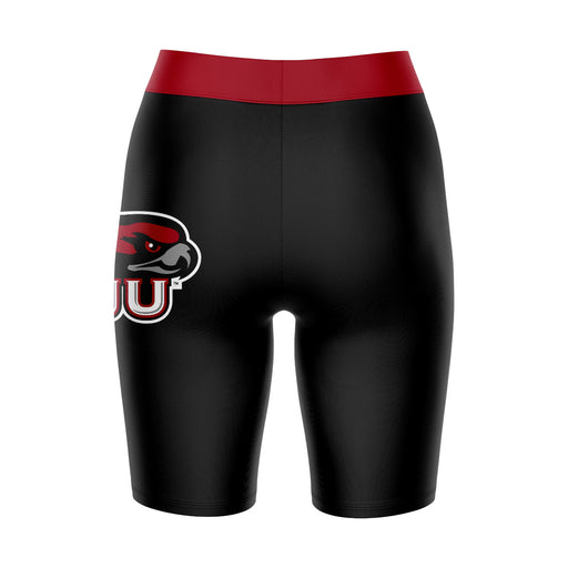 SJU Hawks Vive La Fete Game Day Logo on Thigh and Waistband Black and Red Women Bike Short 9 Inseam" - Vive La Fête - Online Apparel Store