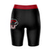 SJU Hawks Vive La Fete Game Day Logo on Thigh and Waistband Black and Red Women Bike Short 9 Inseam" - Vive La Fête - Online Apparel Store