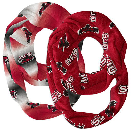 St. Josephs Hawks Vive La Fete All Over Logo Game Day Collegiate Women Set of 2 Light Weight Ultra Soft Infinity Scarfs
