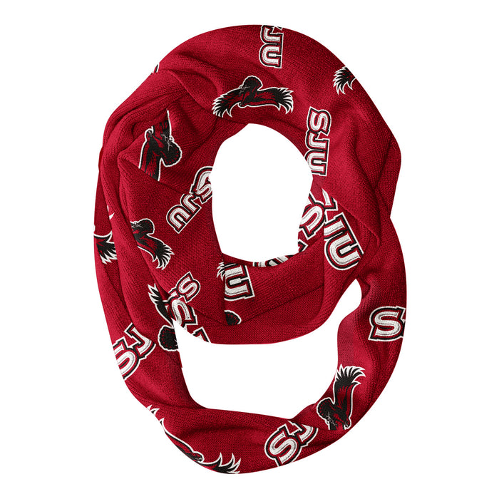 St. Josephs Hawks Vive La Fete Repeat Logo Game Day Collegiate Women Light Weight Ultra Soft Infinity Scarf