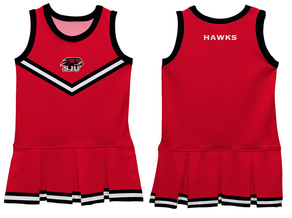St. Josephs Hawks Vive La Fete Game Day Red Sleeveless Cheerleader Dress - Vive La Fête - Online Apparel Store