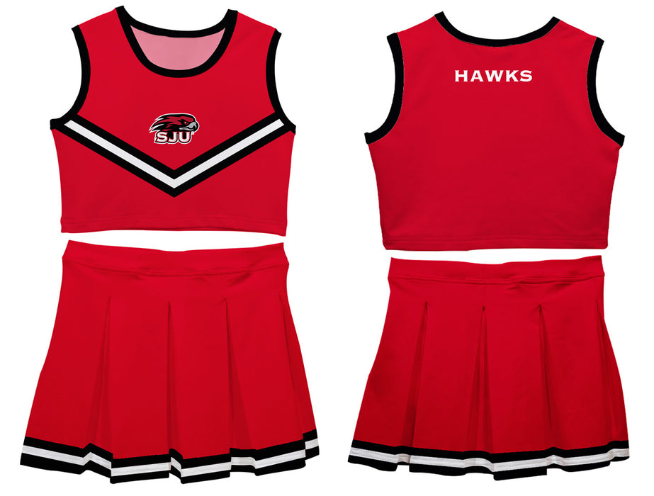 St. Josephs Hawks Vive La Fete Game Day Red Sleeveless Cheerleader Set - Vive La Fête - Online Apparel Store