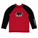 St. Josephs Hawks Vive La Fete Logo Red Black Long Sleeve Raglan Rashguard