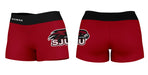 St. Josephs Hawks Vive La Fete Logo on Thigh & Waistband Red Black Women Yoga Booty Workout Shorts 3.75 Inseam - Vive La Fête - Online Apparel Store