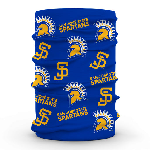 San José State Spartans Neck Gaiter Blue All Over Logo - Vive La Fête - Online Apparel Store
