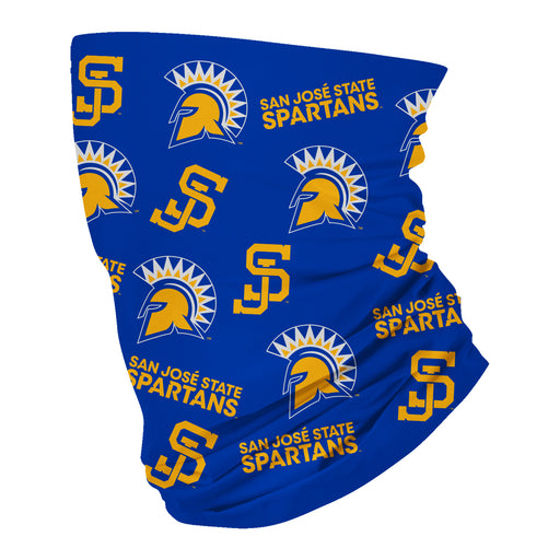 San José State Spartans Neck Gaiter Blue All Over Logo - Vive La Fête - Online Apparel Store