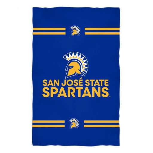 San Jose State Spartans Vive La Fete Game Day Absorvent Premium Blue Beach Bath Towel 51 x 32" Logo and Stripes" - Vive La Fête - Online Apparel Store