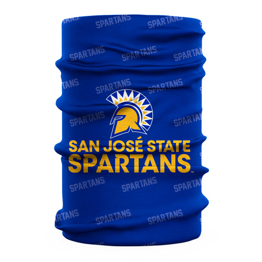 San Jose State University Spartans Vive La Fete All Over Logo Collegiate Face Cover Soft 4 Way Stretch Neck Gaiter - Vive La Fête - Online Apparel Store
