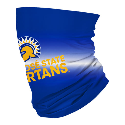 San Jose State University Spartans Vive La Fete Degrade Logo Collegiate Face Cover Soft 4 Way Stretch Neck Gaiter - Vive La Fête - Online Apparel Store